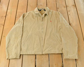 Vintage 1990s Polo Ralph Lauren Plaid Lined Harrington Windbreaker