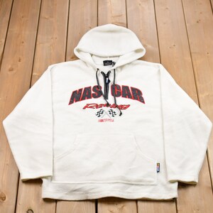 Vintage 1990s Fleece Nascar Quarter Zip Hoodie / Sportswear / 90s Fleece Hoodie / Streetwear / Athleisure / Hiking