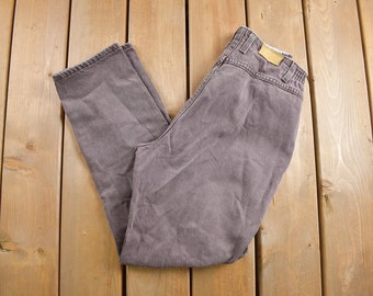 Vintage 1990s LEE Brown Tapered Mom Jeans / Size 28 x 29 / Streetwear Fashion / Denim / Made In USA
