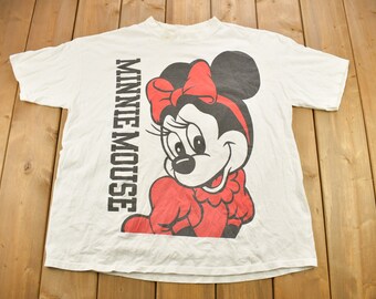 Vintage 1990s Minnie Mouse Double Sided T-Shirt / Size 4XL / Made In USA / 90s Graphic Tee / Cartoonist / Vintage Disney Designs