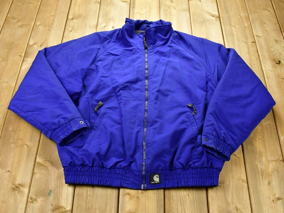 Vintage 1990s Carhartt Fleece Lined Windbreaker Jacket / Workwear