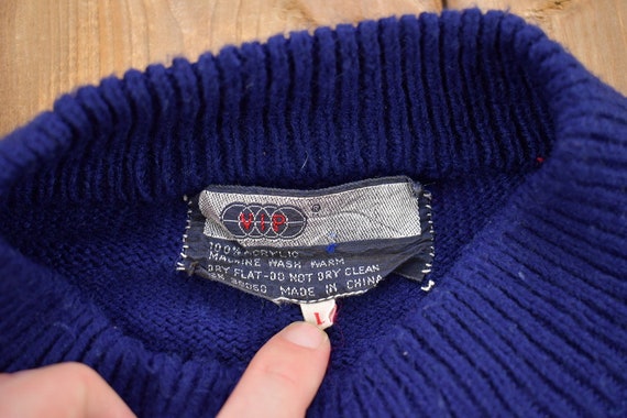 Vintage 1990s VIP Knitted Crewneck Sweater / Vint… - image 3