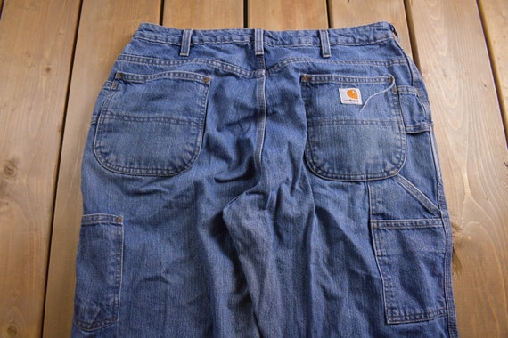 Vintage 1990s Carhartt Denim Work Pants Size 34 x… - image 6