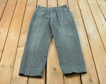 Vintage 1970's Donnco Plaid Lined Chino Work Pants Men's 30 x 27 / Workwear Uniform / Skater / Vintage Pants