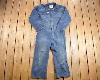 Macacão vintage HWC de alta qualidade dos anos 80 / Macacão vintage / Roupa de trabalho vintage / Roupa de trabalho com efeito desgastado / Macacão de trabalho de uma peça / Fabricado no Canadá