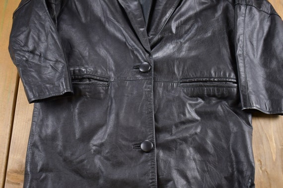 Vintage 1990s Cayenne Leather Jacket / Fall Outer… - image 3