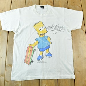 Vintage 1998 Bart Simpson Skateboard Graphic T Shirt / Made In USA / Size l / Vintage Simpsons