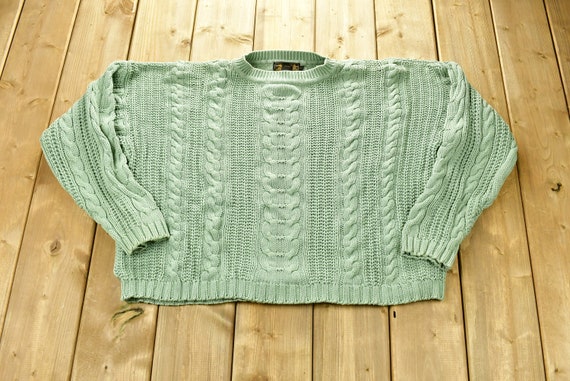 Vintage 1990s Eddie Bauer 3D Cable Knitted Women