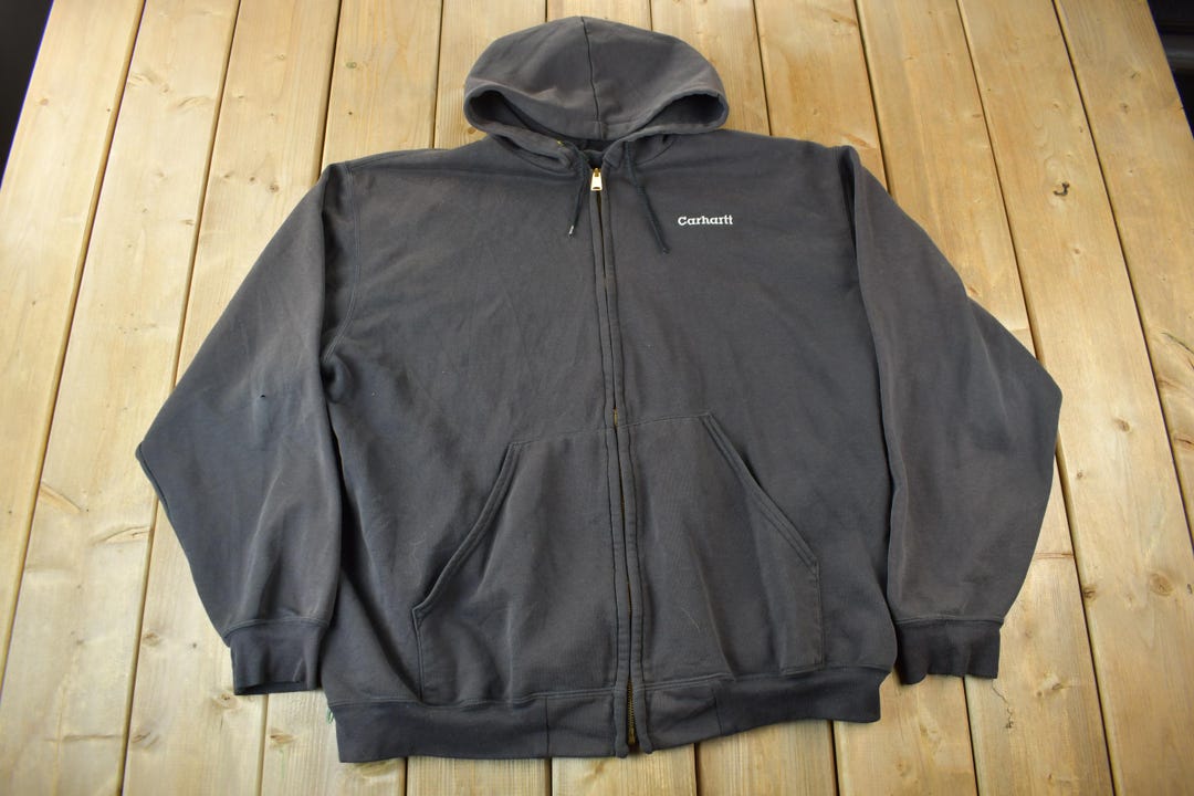 Felpa con cappuccio e zip Carhartt Vintage Y2K taglia 2XL