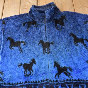 Vintage 90'S MAZMANIA all-over reindeer pattern fleece jacket, made in the USA, size L, men's acrylic black type Vintage Second Hand