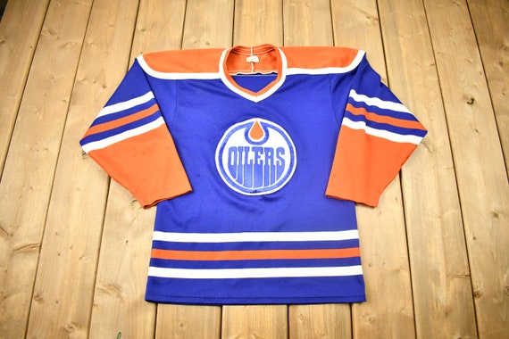 Vintage Edmonton Oilers Wayne Gretzky SK Sandow Hockey Jersey Size Lar –  Throwback Vault