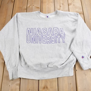Vintage 1990s Niagara University Collegiate Champion Crewneck / Size Large / NCAA Sweatshirt / Sportswear / Americana
