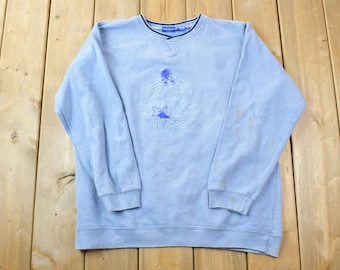 Vintage 1990s Pooh Bear Eeyore Disney Crewneck / Vintage Sweatshirt / Vintage Disney / Mickey / Embroidered / Made In USA