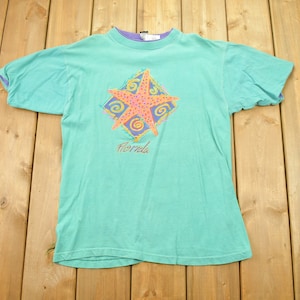 Vintage 1990s Florida Star Fish Graphic Souvenir T Shirt / 80s / 90s / Streetwear Fashion / Community Classics / Travel