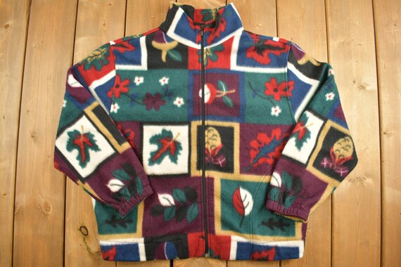 Vintage 1990s Alia Petites Patterned Fleece Sweater