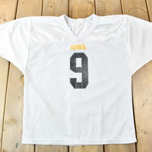 Vintage 1990er Jahre Universität von Iowa Hawkeyes Netz Trikot / NFL / Streetwear / Retro Style / Netz / Made In USA