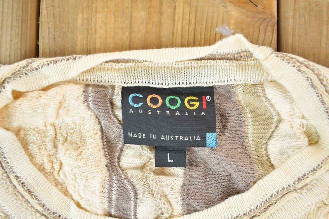 Vintage 1990s Coogi Made in Australia 3D Knit 100% Cotton Cream Colour ...