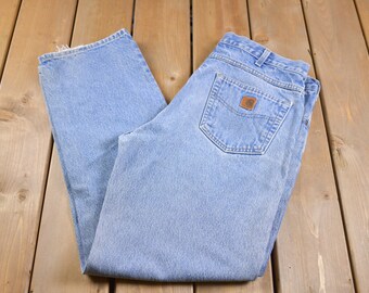 Vintage 1990s Carhartt Work Pants Size 37 x 32.5 / 1990s Carpenter Pants /  Distressed Carhartt / Vintage Workwear / Streetwear