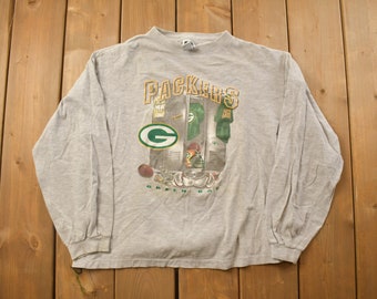 Vintage 1990s Green Bay Packers NFL Grafik Langarmshirt / Football / Vintage Sport / NFL / 90s Streetwear / Sportbekleidung