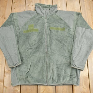 Vintage 1990s US Military Cold Weather Polar Tec Fleece Sweater / US Army / Gen III / Army Jacket / Deep Pile Fleece / Size L