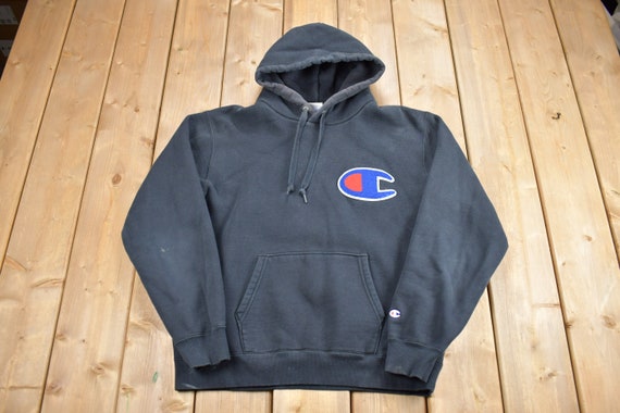 Vintage 1990s Champion Embroidered Hoodie / 90s C… - image 1