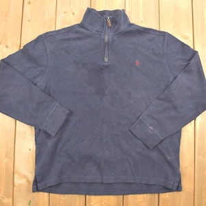 Vintage 1990s Polo Ralph Lauren Quarter Zip Sweatshirt / Polo Small Pony / Embroidered / Streetwear / Vintage Ralph Lauren / Zip Up