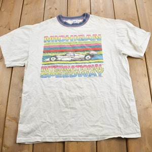 Vintage 1980s Michigan International Speedway T-Shirt / Single Stitch / Racing Tee  / 90s Streetwear / Sportswear Made In USA