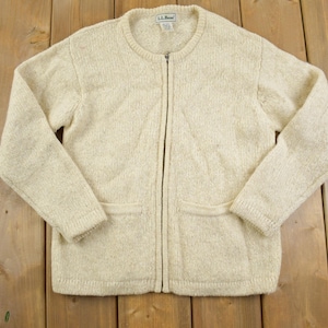 Vintage Y2K Knit LL Bean Wool Cardigan Sweater