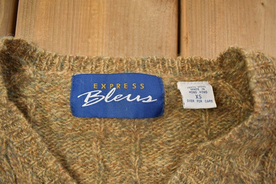 Vintage 1990s Express Bleus Knitted Crewneck Swea… - image 3