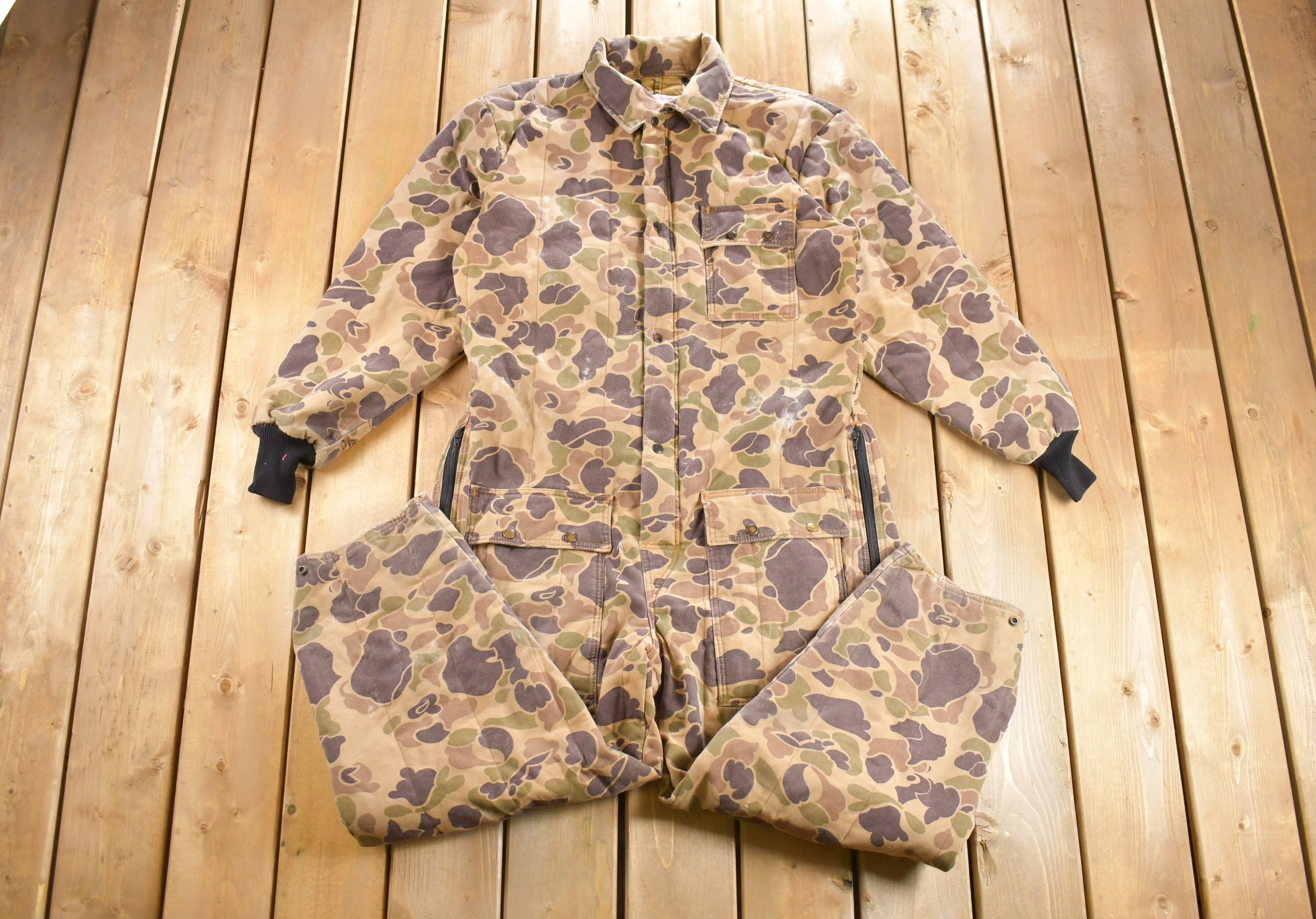 70s Wrangler duck coverall brown 42 Vintage 1970s Saf T Bak