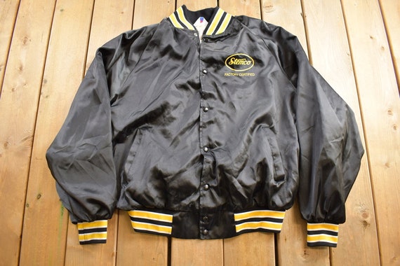 【✨80's〜90's】WESTARK Souvenir Jacket USA Vintage 1980s West Ark Satin Bomber Jacket / Stemco Factory