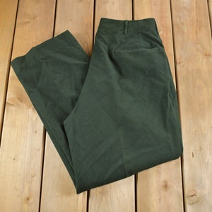 Vintage 1980s Wool Military Pants Size 35 x 30 / Vintage Military Gear / Rare Vintage / Vintage Pants / Button Fly / Wool Trousers