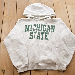 Vintage 1990s University Of Michigan State Collegiate Hoodie / Michigan Spartans / NCAA Sweatshirt / Sportswear / Americana / Michigan State