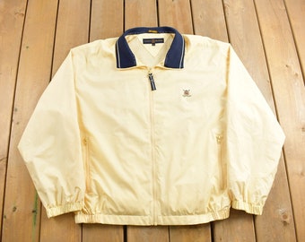 Vintage 1990s Tommy Hilfiger Windbreaker Jacket / Tommy Hilfiger / Embroidered / Sportswear / Menswear Jacket / Streetwear Style