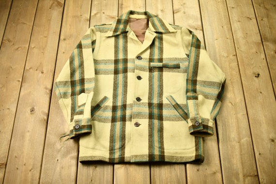 Vintage 1950s Plaid Wool Jacket / Wool Jacket / Vintage 50s Jacket 
