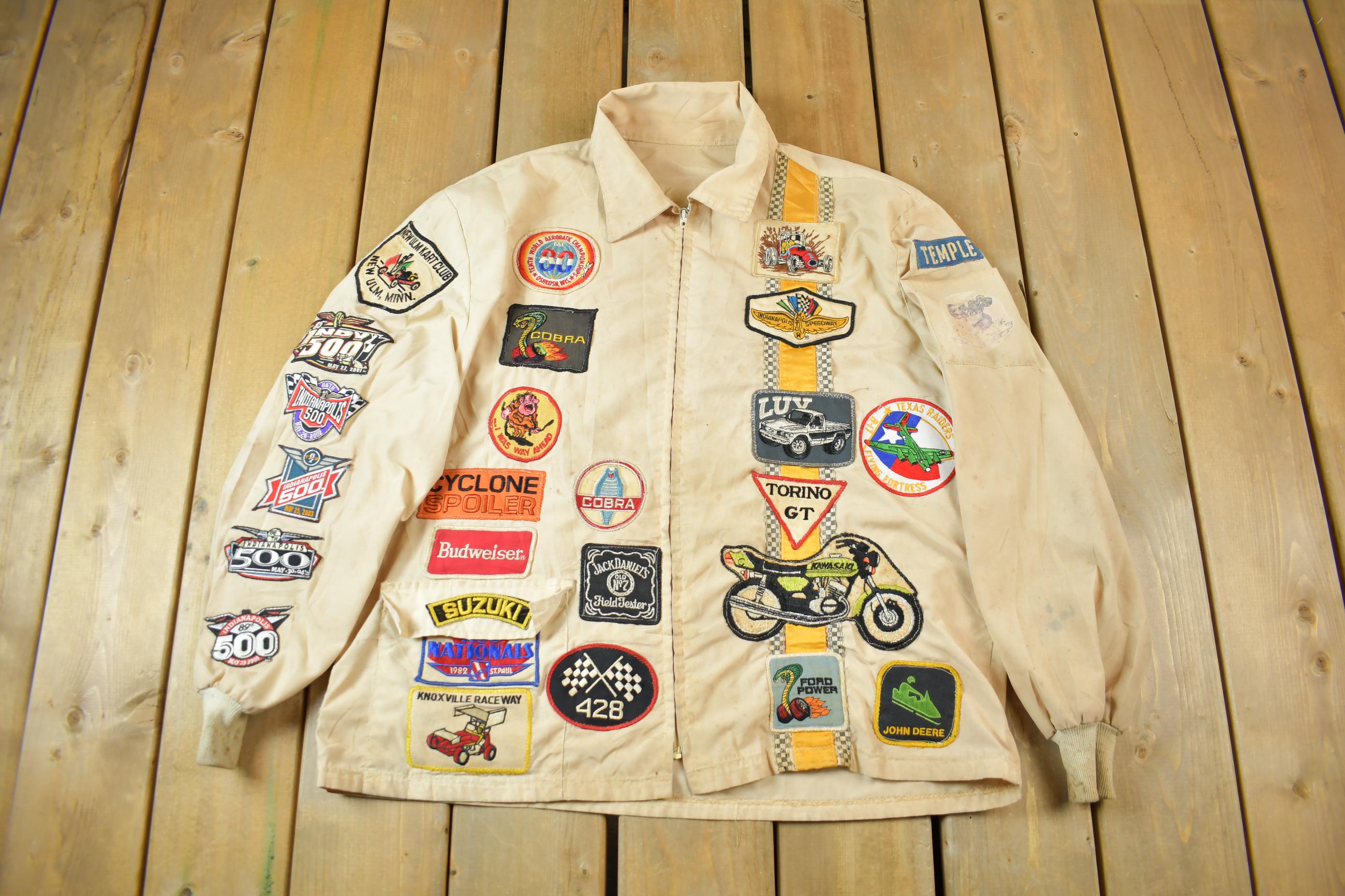 Vintage 1970s Custom Racing Patchwork Jacket / Indianapolis 500
