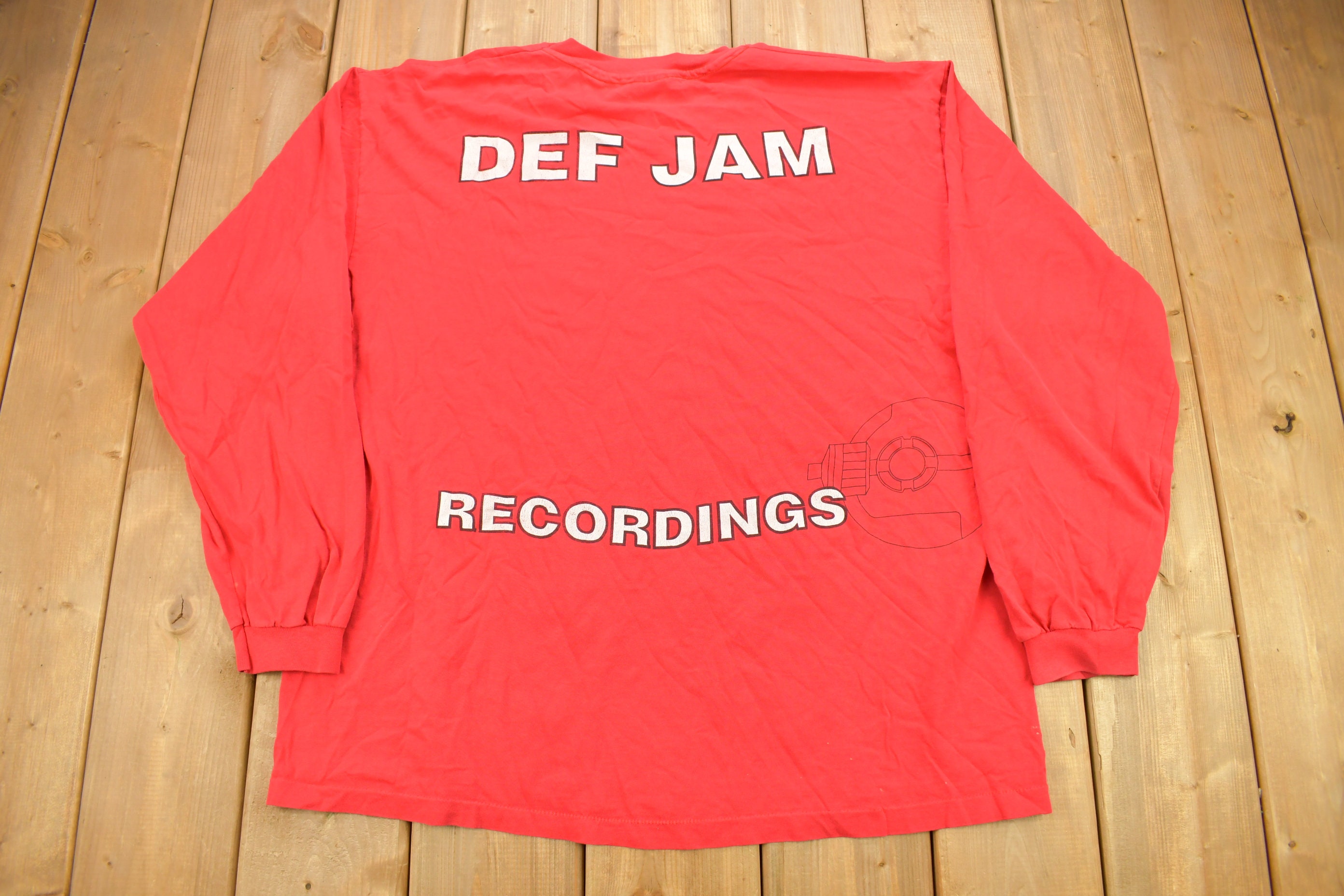 Vintage 1990s Def Jam Recordings Long Sleeve Graphic T Shirt ...