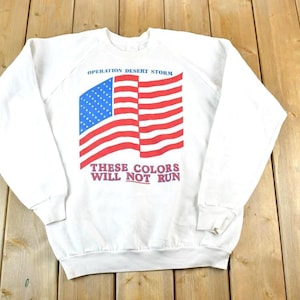 Vintage 1991 Operation Desert Storm Military Crewneck Sweatshirt Made In USA / Militaria / U.S. Army Top / Authentic Military Gear