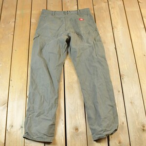 Vintage 1990s Dickies Denim Work Jeans Size 34 / 90s Carpenter Pants / Made In USA / Distressed Carhartt / Vintage Workwear