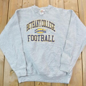 Vintage 1990s Bethany College / Football / Crewneck / Embroidered / Swedes Sweatshirt / Sportswear / Americana