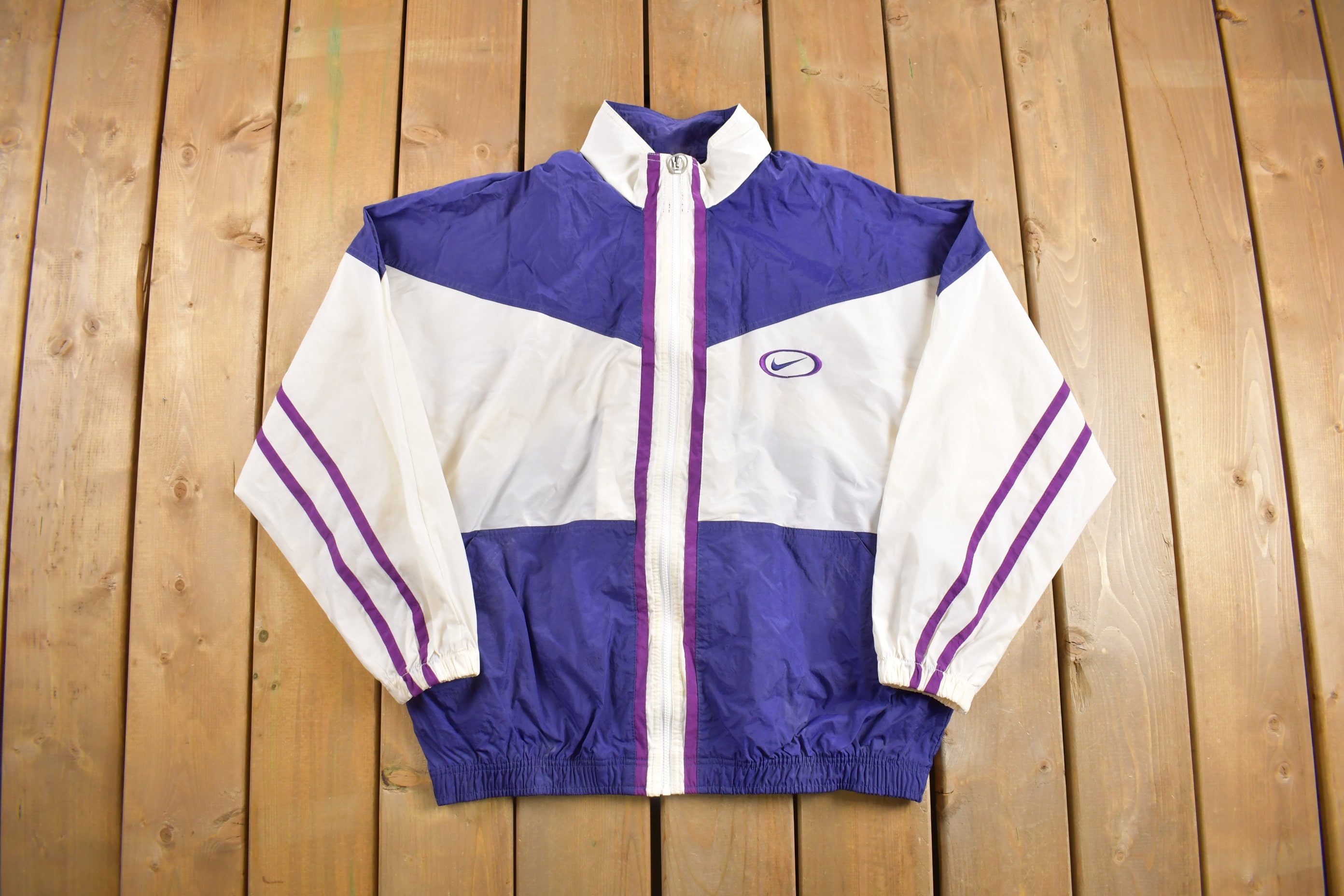 Vintage 1990s Nike Color Block Windbreaker Jacket / 80s 90s Vintage 1990s Nike Color Block Windbreaker Jacket / 80s 90s
