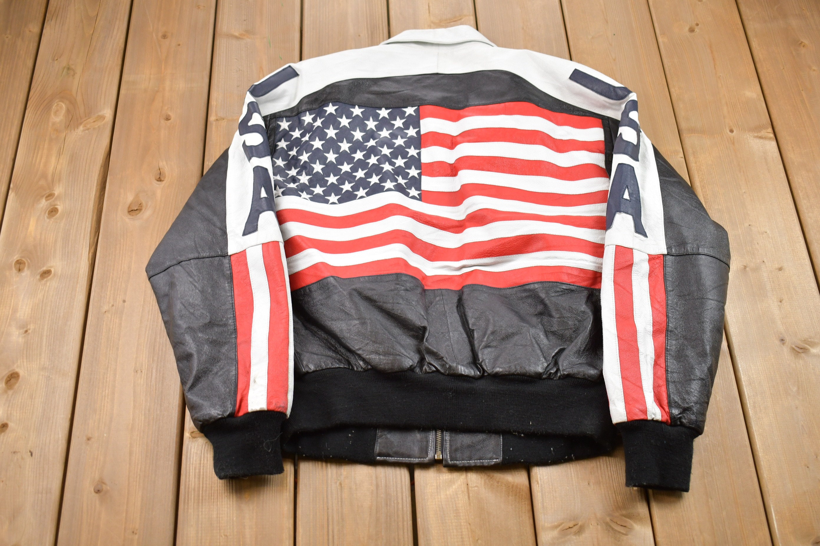 ジャケット・アウター 90s A-2 American Flag USALeather Blouson 90s A-2 American Flag USALeather Blouson - メルカリ