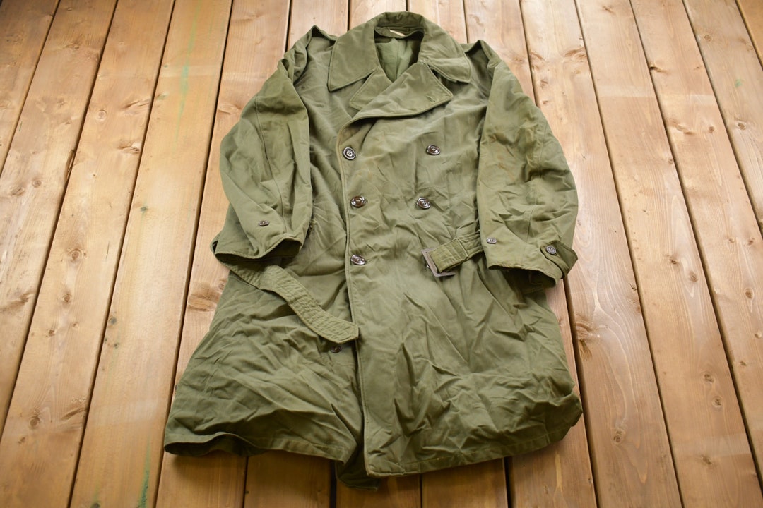 Vintage 1980s US Military Trench Coat / Button up Jacket / US - Etsy