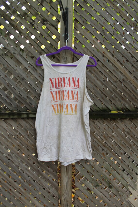 Vintage Tank Top / Nirvana Spell Out T-Shirt / Smi