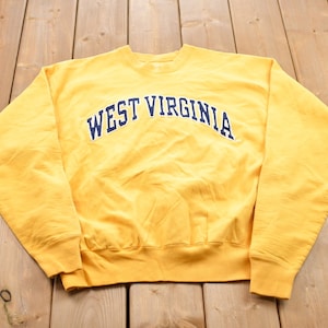 Vintage 1990s West Virginia Collegiate Crewneck Sweatshirt / 90s Crewneck / Souvenir Sweater / Streetwear / NCAA /