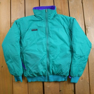 Vintage 1990s Columbia Sportswear Reversible Puffer Jacket / 80s Columbia / Vintage Bubble Jacket / Winter / Streetwear / Puffer Jacket