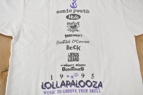 Vintage 1995 Lollapalooza Festival Promo Ringer T-shirt / Made in 