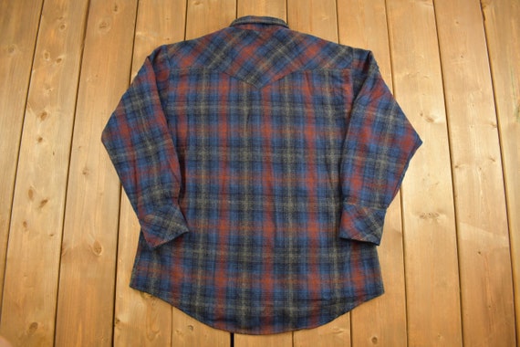 Vintage 1990s Karman Flannel Button Up Western Sh… - image 2