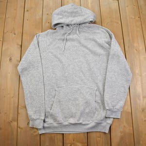 Vintage 1990s Grey Hoodie Made - Medium