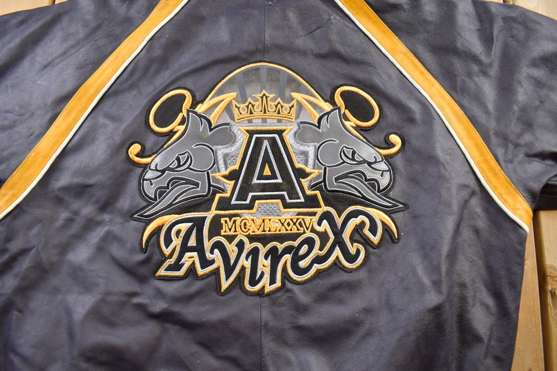 Vintage Y2K Avirex Leather Varsity Jacket / Avirex Jacket